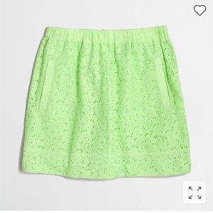 J. Crew Neon Green Mini Skirt